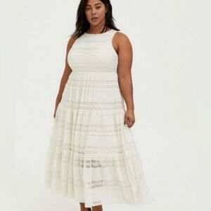 Torrid Cream Maxi Dress
